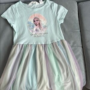 Disney Frozen Kids Dress - Mint Green and Pastel